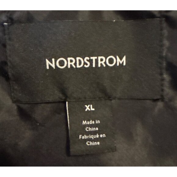 Nordstrom Vest Mens Quilted Navy XL Snap & Zipper Hidden Hood Pockets - Picture 5 of 8